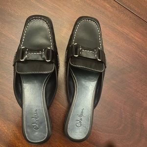 Cole Haan Black Leather Mules